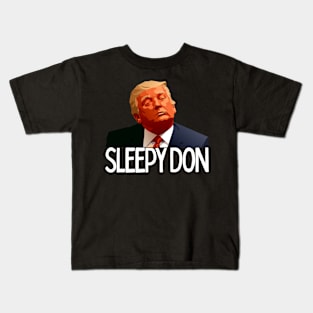 Sleepy Don The Defense Rests Funny Trump Asleep 2024 Kids T-Shirt